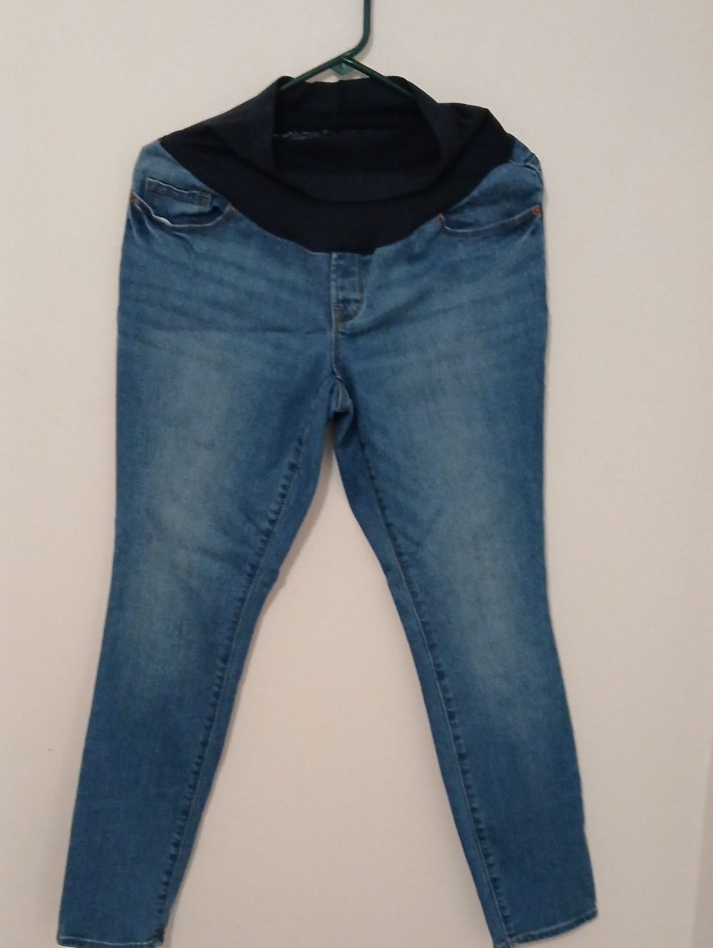 Old Navy Blue Jeggings with Black Maternity Band